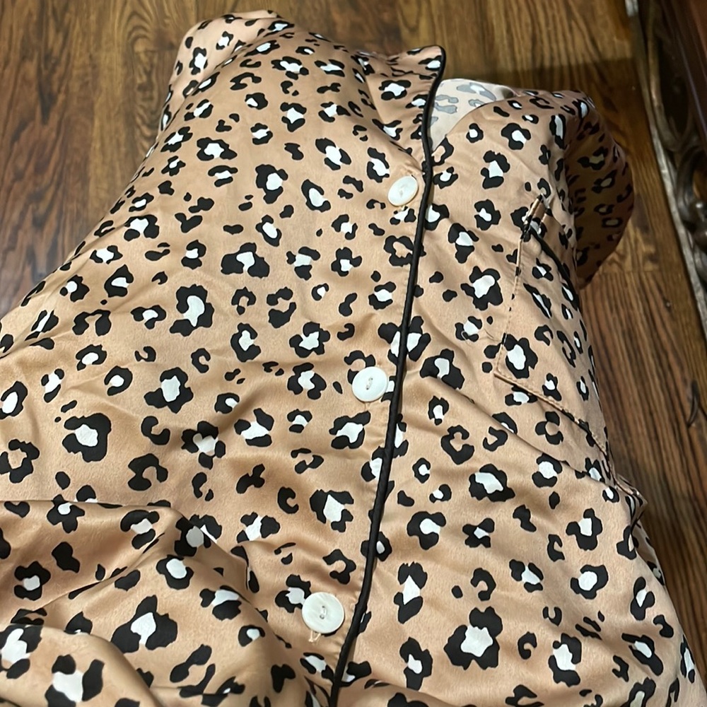 Cheetah pajama long sleeve